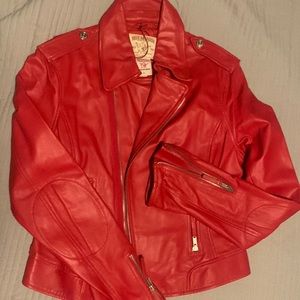 NWT True Religion leather jacket